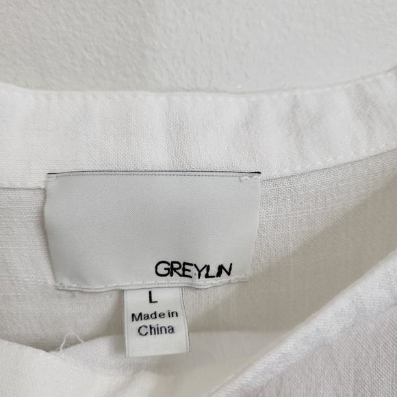 Greylin Arnett Anthropologie Boho Off the Shoulder Crochet Blouse Top Size Large - Picture 4 of 7